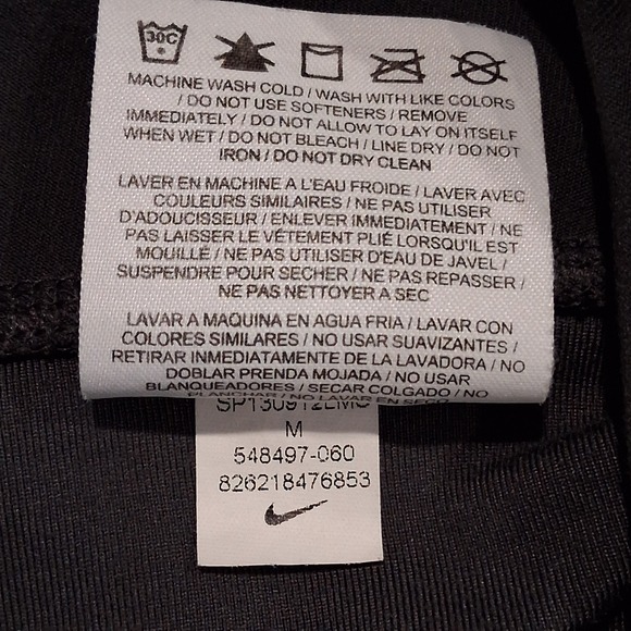 NIKE Dri-Fit Ten Less Plastic Bottles Yoga‎ Pants Size Medium Dark Gray - Picture 5 of 10